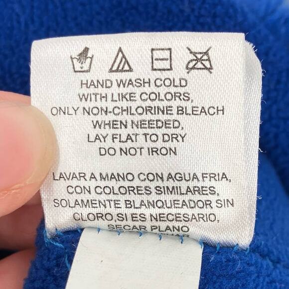 Target Blue Orange Fleece Faux Sherpa Embroidered Monster Ear Flap Beanie Hat - Picture 7 of 7